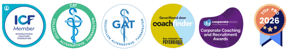 Logos of Professional Accreditations and Awards of Coach Monika Matuszewska from LaMatu Professional Coaching Services